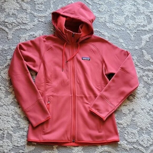 Patagonia Women's Jacket Micro Tech Fleece Coral Red XL NEW - Picture 3 of 14